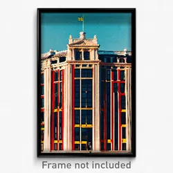 Pixel Art Poster - Unrealistic Swedish Architecture (8 Bit Video Game Print)