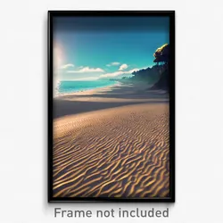 Pixel Art Poster - Haunting Beach (8 Bit Psychedelic Trippy Video Game Print)