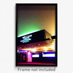 Pixel Art Poster - Mellow Movie Theatre (8 Bit Psychedelic Video Game Print)