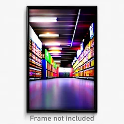 Pixel Art Poster - Crazy Aisle (8 Bit Psychedelic Trippy Weird Video Game Print)
