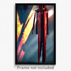 Pixel Art Poster - Worn Arrowslit (8 Bit Psychedelic Trippy Video Game Print)