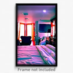 Pixel Art Poster - Massive Bedroom (8 Bit Psychedelic Trippy Video Game Print)