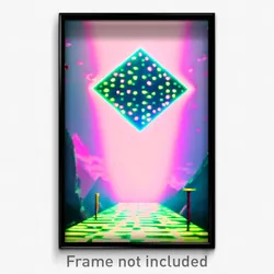 Pixel Art Poster - Whimsical Matrix (8 Bit Psychedelic Trippy Video Game Print)