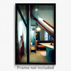Pixel Art Poster - Narrow Loft (8 Bit Psychedelic Trippy Weird Video Game Print)