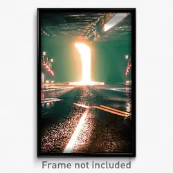Pixel Art Poster - Cavernous Intersection (8 Bit Psychedelic Video Game Print)