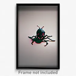Pixel Art Poster - Tiny Maw (8 Bit Psychedelic Trippy Weird Video Game Print)