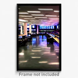 Pixel Art Poster - Gloomy Stock Trading Floor (8 Bit Video Game Print)