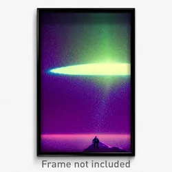 Pixel Art Poster - Faraway Outer Space (8 Bit Psychedelic Video Game Print)