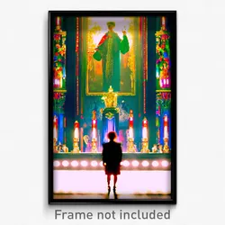 Pixel Art Poster - Tall Tableau (8 Bit Psychedelic Trippy Video Game Print)