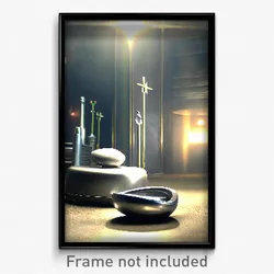 Pixel Art Poster - Metallic Hospice (8 Bit Psychedelic Trippy Video Game Print)