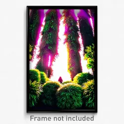 Pixel Art Poster - Captivating Bush (8 Bit Psychedelic Trippy Video Game Print)