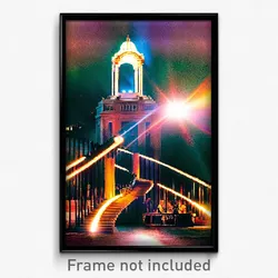 Pixel Art Poster - Dazzling Belvedere (8 Bit Psychedelic Video Game Print)