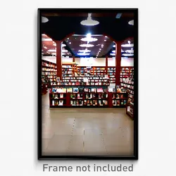 Pixel Art Poster - Memorable Book Store (8 Bit Psychedelic Video Game Print)