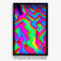 Pixel Art Poster - Multicolored Karst (8 Bit Psychedelic Video Game Print)