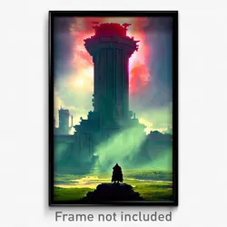 Pixel Art Poster - Monstrous Empire (8 Bit Psychedelic Trippy Video Game Print)