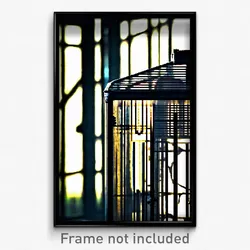 Pixel Art Poster - Wire Frame Chest (8 Bit Psychedelic Trippy Video Game Print)
