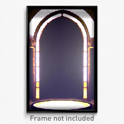 Pixel Art Poster - Oval Chantry (8 Bit Psychedelic Trippy Video Game Print)