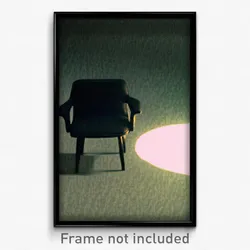 Pixel Art Poster - Dark Chair (8 Bit Psychedelic Trippy Weird Video Game Print)