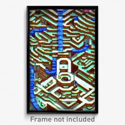 Pixel Art Poster - Plush Maze (8 Bit Psychedelic Trippy Weird Video Game Print)