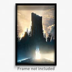 Pixel Art Poster - Large Fissure (8 Bit Psychedelic Trippy Video Game Print)