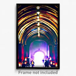 Pixel Art Poster - Crowded Arch (8 Bit Psychedelic Trippy Video Game Print)