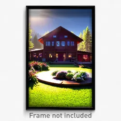 Pixel Art Poster - Cultured Homestead (8 Bit Psychedelic Video Game Print)