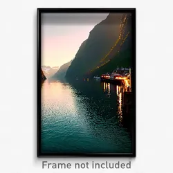 Pixel Art Poster - Ordinary Fjord (8 Bit Psychedelic Trippy Video Game Print)
