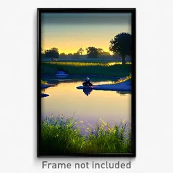 Pixel Art Poster - Brisk Pond (8 Bit Psychedelic Trippy Weird Video Game Print)