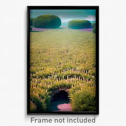 Pixel Art Poster - Wide Burrow (8 Bit Psychedelic Trippy Weird Video Game Print)