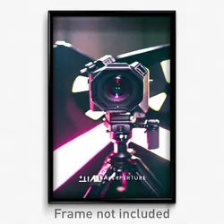 Pixel Art Poster - Digital Aperture (8 Bit Psychedelic Trippy Video Game Print)