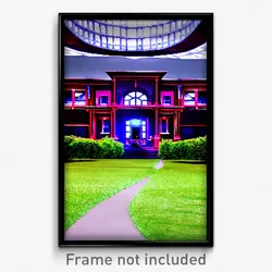 Pixel Art Poster - Virtual Estate (8 Bit Psychedelic Trippy Video Game Print)