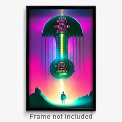 Pixel Art Poster - Famous Mind Journey (8 Bit Psychedelic Video Game Print)