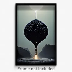 Pixel Art Poster - Black Neutron (8 Bit Psychedelic Trippy Video Game Print)