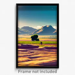 Pixel Art Poster - Puny Plains (8 Bit Psychedelic Trippy Weird Video Game Print)