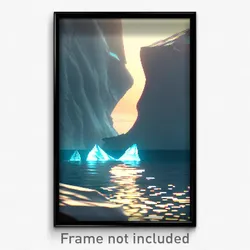 Pixel Art Poster - Musty Iceberg (8 Bit Psychedelic Trippy Video Game Print)