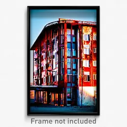 Pixel Art Poster - Rusty Hotel (8 Bit Psychedelic Trippy Weird Video Game Print)