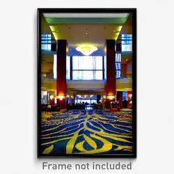 Pixel Art Poster - Vast Hotel Lobby (8 Bit Psychedelic Trippy Video Game Print)