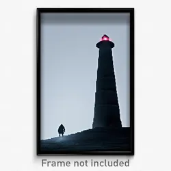 Pixel Art Poster - Bleak Beacon (8 Bit Psychedelic Trippy Video Game Print)