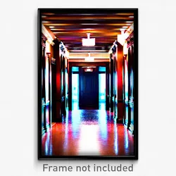 Pixel Art Poster - Awesome Hallway (8 Bit Psychedelic Trippy Video Game Print)