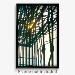 Pixel Art Poster - Complex Wire Frame Ditch (8 Bit Psychedelic Video Game Print)