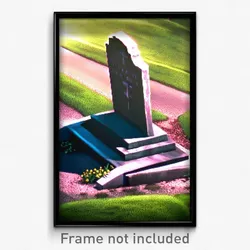 Pixel Art Poster - Terrific Grave (8 Bit Psychedelic Trippy Video Game Print)