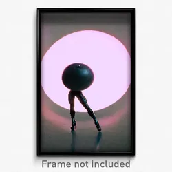 Pixel Art Poster - Spherical Body (8 Bit Psychedelic Trippy Video Game Print)