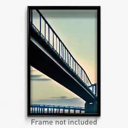Pixel Art Poster - Sharp Bridge (8 Bit Psychedelic Trippy Video Game Print)