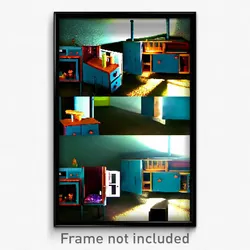Pixel Art Poster - Extra Small Hutch (8 Bit Psychedelic Trippy Video Game Print)