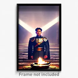 Pixel Art Poster - Outstanding Protectorate (8 Bit Psychedelic Video Game Print)