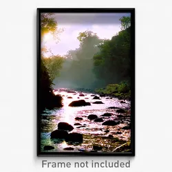 Pixel Art Poster - Rundown Stream (8 Bit Psychedelic Trippy Video Game Print)