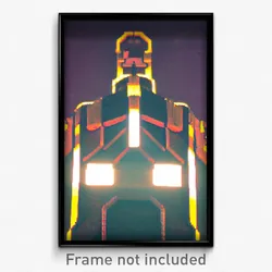 Pixel Art Poster - Negligible Chest (8 Bit Psychedelic Trippy Video Game Print)