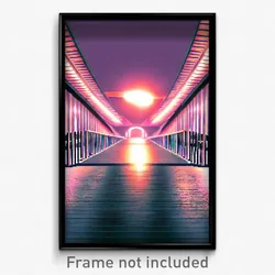 Pixel Art Poster - Big Walkway (8 Bit Psychedelic Trippy Weird Video Game Print)