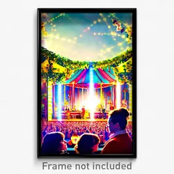 Pixel Art Poster - Leafy Circus (8 Bit Psychedelic Trippy Video Game Print)