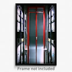 Pixel Art Poster - Wide Storage Room (8 Bit Psychedelic Trippy Video Game Print)